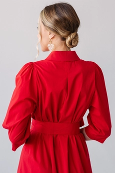 Платье 1019L красный Ivera collection