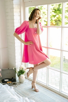 Платье 1029 розовый Ivera collection