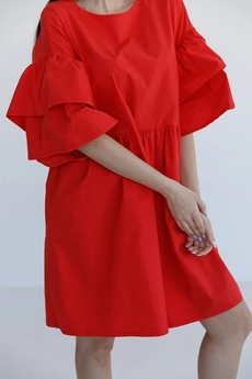 Платье 1031 красный Ivera collection