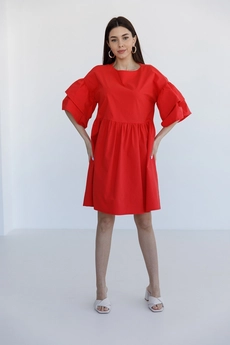 Платье 1031 красный Ivera collection