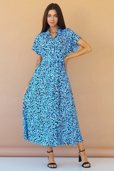 Платье 1082L голубой Ivera collection