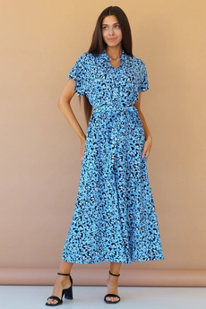 Платье 1082L голубой Ivera collection