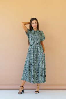 Платье 1082L хаки Ivera collection