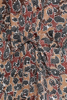 Платье 1092В коричневый + белый Ivera collection