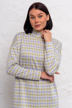 Платье 1097L сиреневый + салатовый Ivera collection