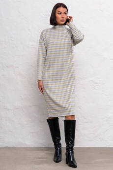 Платье 1097L сиреневый + салатовый Ivera collection