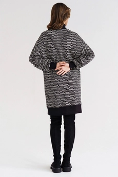 Платье 1099W черный + молочный Ivera collection