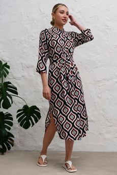 Платье 1138 черно-белый Ivera collection