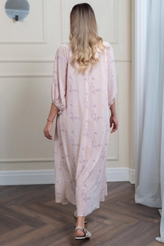 Платье 1141 розовый + желтый Ivera collection