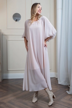 Платье 1141 розовый + черный Ivera collection