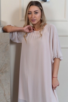 Платье 1141 розовый + черный Ivera collection
