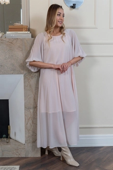 Платье 1141 розовый + черный Ivera collection