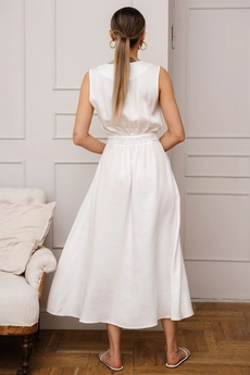 Платье 1146L молочный Ivera collection