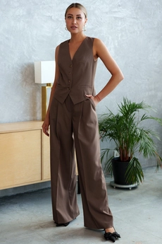 Брюки 2052П коричневый Ivera collection