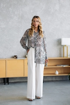 Брюки 2052L молочный Ivera collection