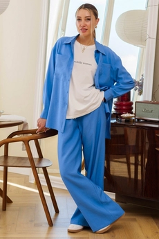 Брюки 2054L синий Ivera collection