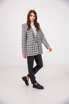 Жакет 3008К белый + черный Ivera collection