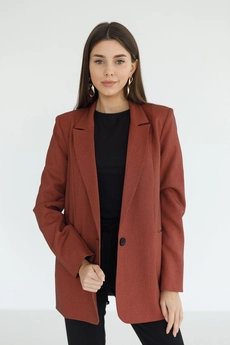 Жакет 3008 терракотовый + черный Ivera collection