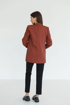 Жакет 3008 терракотовый + черный Ivera collection