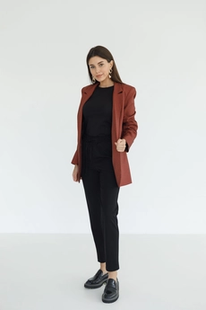 Жакет 3008 терракотовый + черный Ivera collection
