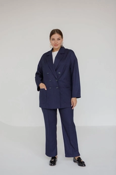 Жакет 3018 синий + белый Ivera collection
