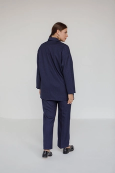 Жакет 3018 синий + белый Ivera collection