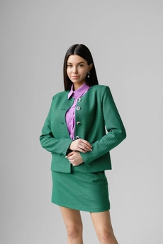Жакет 3030 зеленый + черный Ivera collection