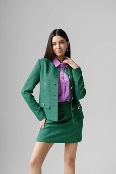 Жакет 3030 зеленый + черный Ivera collection