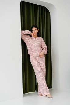 Жакет 3032 молочный + розовый Ivera collection