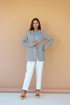 Жакет 3034 бежевый + голубой Ivera collection
