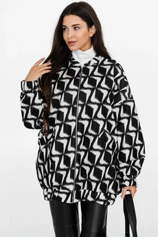 Куртка 3043 черно-белый Ivera collection