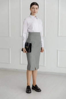 Юбка 4011 белый + черный Ivera collection