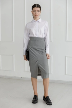 Юбка 4011 белый + черный Ivera collection