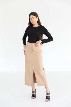 Юбка 4017 песочный Ivera collection