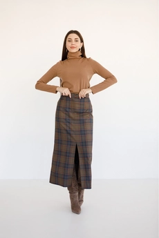 Юбка 4018 хаки + терракот Ivera collection