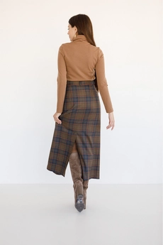 Юбка 4018 хаки + терракот Ivera collection