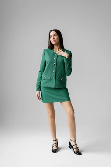 Юбка 4028 зеленый + черный Ivera collection