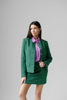 Юбка 4028 зеленый + черный Ivera collection