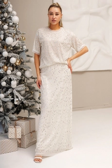 Юбка 4039 молочный Ivera collection