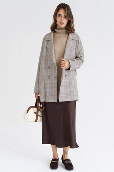 Юбка 4043 коричневый Ivera collection