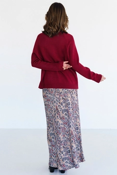 *Юбка 4043 коричневый + белый Ivera collection