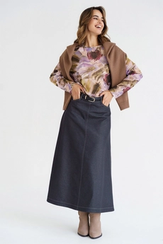 Юбка 4046 черный Ivera collection