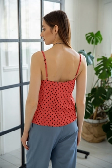 Топ 441 коралловый + черный Ivera collection