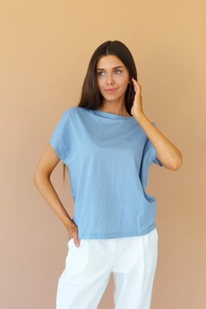 Футболка 5015L голубой Ivera collection