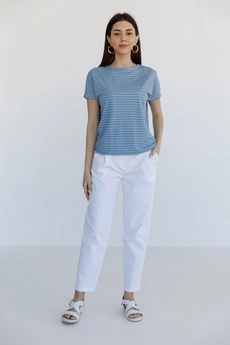 Футболка 5015 голубой + белый Ivera collection