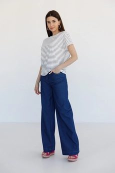Футболка 5015 белый + черный Ivera collection