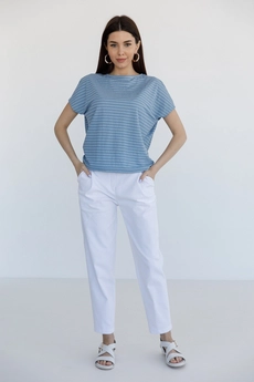 Футболка 5015 голубой + белый Ivera collection