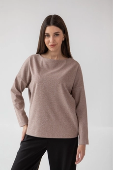 Джемпер  5033 коричневый + белый Ivera collection