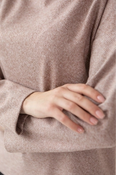 Джемпер  5033 коричневый + белый Ivera collection