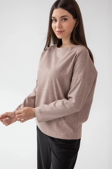 Джемпер  5033 коричневый + белый Ivera collection